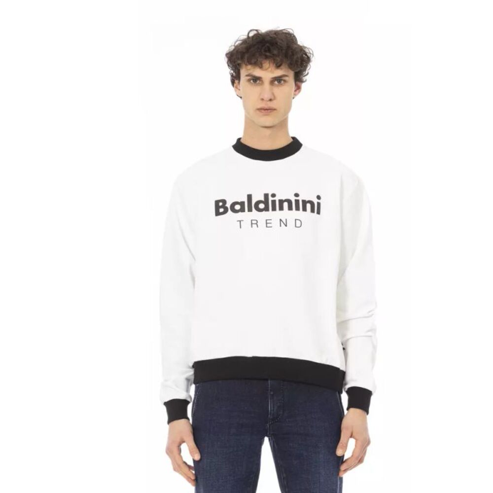 Baldinini Trend White Cotton Men Men's Sweater
